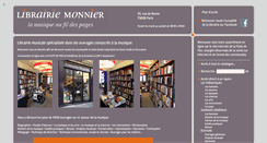 Desktop Screenshot of librairiemonnier.com