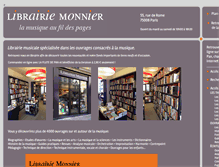 Tablet Screenshot of librairiemonnier.com